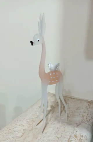 Statuina Cerbiatto Bambi in vetro di Murano