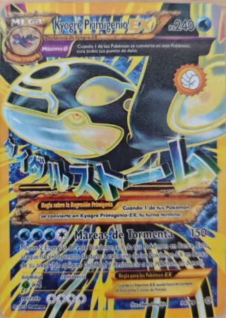 Carta Pokémon Kyogre Primigenio EX Mega 240 HP