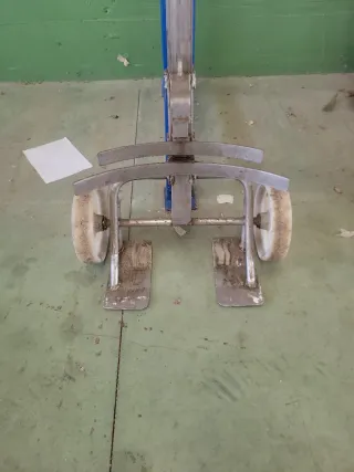 Carro portabidones inox con ruedas de fibra