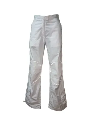 Pantaloncini da sci impermeabili a paracadute bianchi