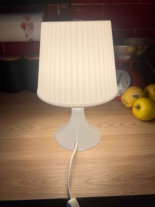 Coppia lampade da tavolo Ikea bianche