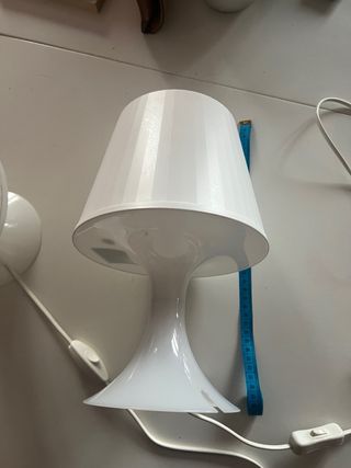 Coppia lampade da tavolo Ikea bianche