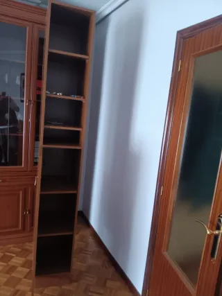 Mueble de madera con baldas y puerta