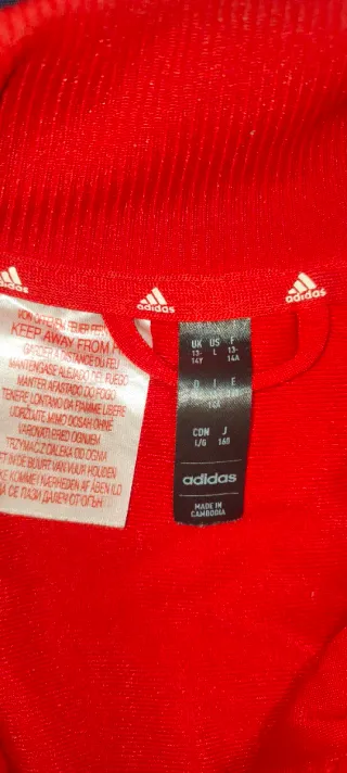 Conjunto Adidas niño rojo y azul talla 13-14 años