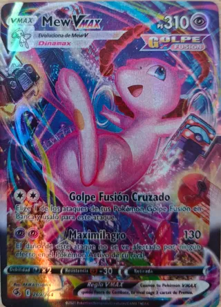 Carta Pokémon Mew VMAX Golpe Fusión Cruzado