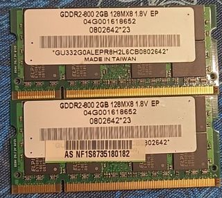 2 Módulos Memoria RAM DDR2 800MHz 2GB