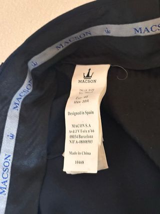 Traje Macson Azul Marino T M