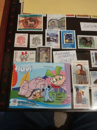 Sellos Andorra Correo Español años completos