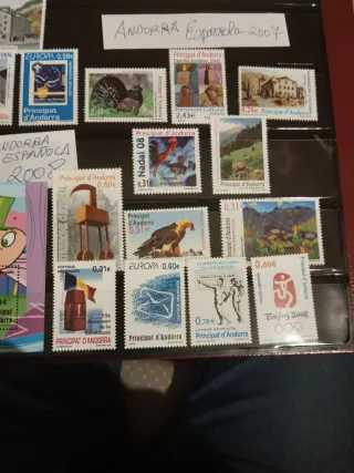 Sellos Andorra Correo Español años completos