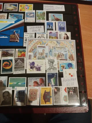 Sellos Andorra Correo Español años completos