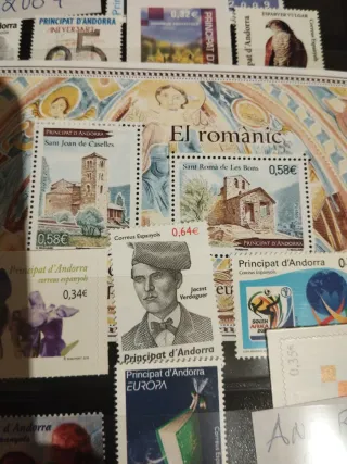 Sellos Andorra Correo Español años completos