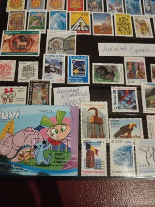 Sellos Andorra Correo Español años completos