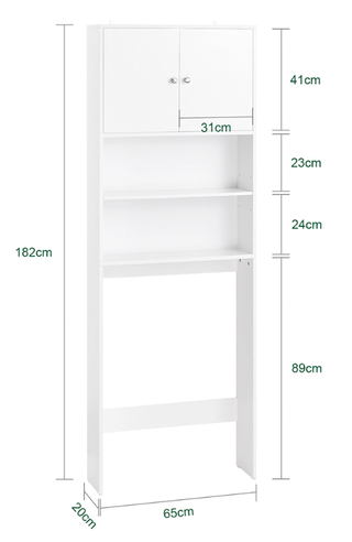Estante Blanco Baño Madera