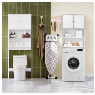 Estante Blanco Baño Madera