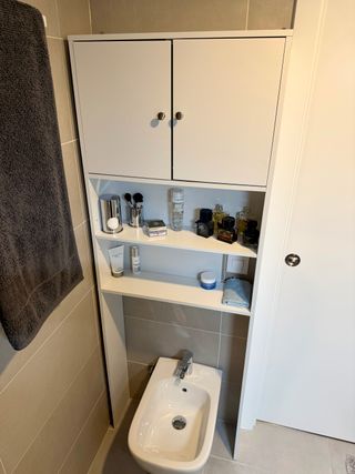 Estante Blanco Baño Madera