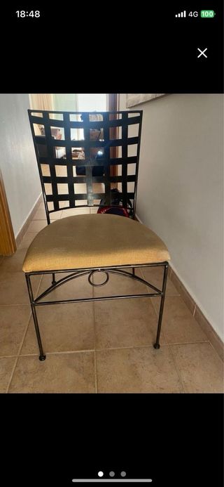 Sillas forja tapizadas