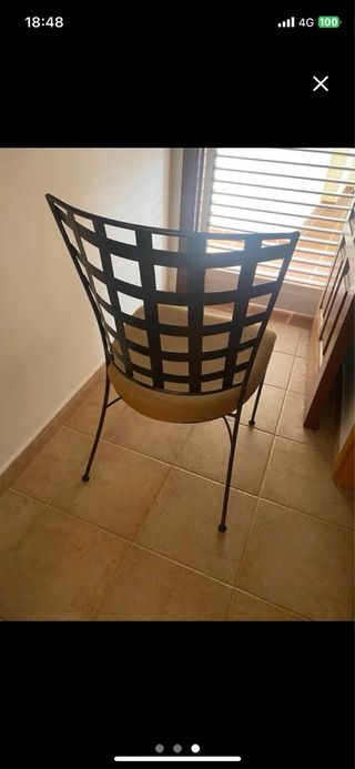 Sillas forja tapizadas