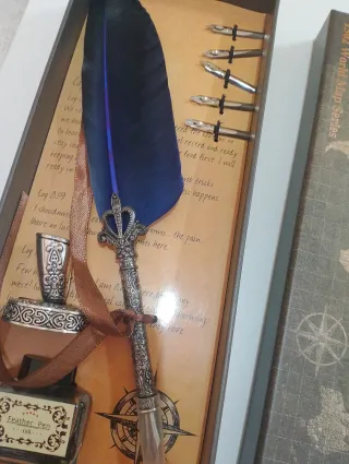 Pluma estilográfica de pluma de ave