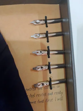 Pluma estilográfica de pluma de ave