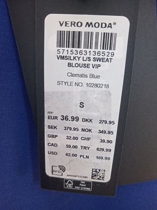 Jersey azul mujer talla S