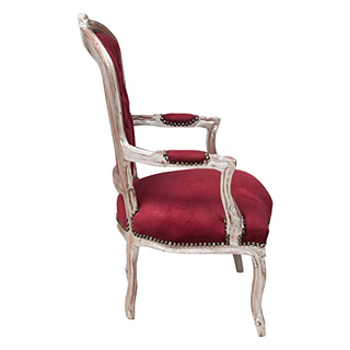 Poltrona stile francese Luigi XVI in legno massell