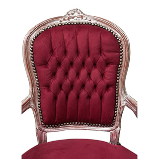 Poltrona stile francese Luigi XVI in legno massell