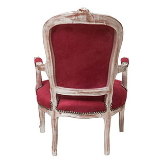 Poltrona stile francese Luigi XVI in legno massell