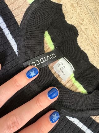 Jersey Mango Rayas Beige Negro Verde