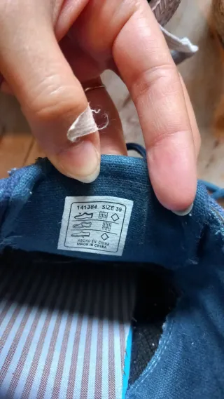 Zapatos lona azul hombre 39