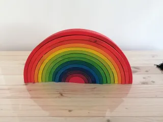 Arcoíris de madera grande