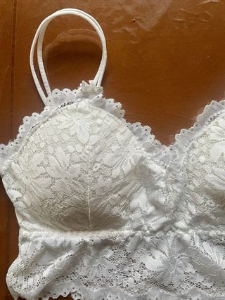 Top encaje blanco talla única