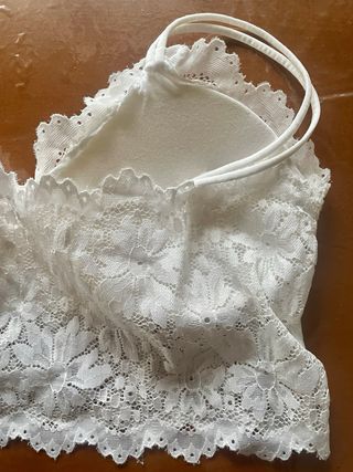 Top encaje blanco talla única