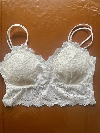 Top encaje blanco talla única