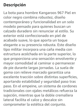 Botas Kangaroos Negras Nuevas