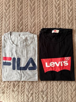 Pack camisetas negras manga corta con estampado