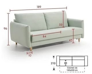 SOFA CAMA ITALIANO NATURA.