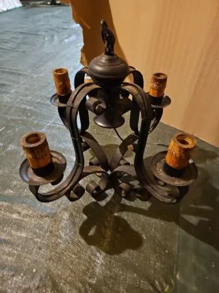 Lámpara Castellana Hierro Forjado Negra