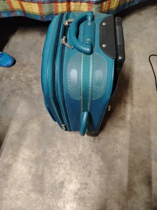 Maleta de viaje azul/verde azulado 55x37x18cm