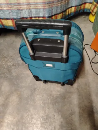 Maleta de viaje azul/verde azulado 55x37x18cm