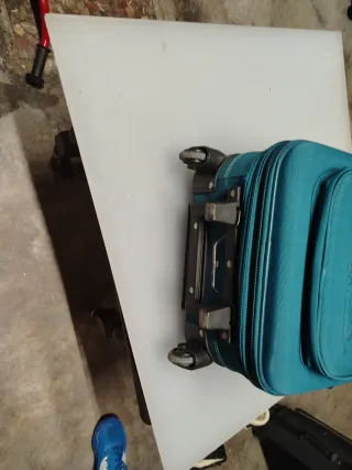 Maleta de viaje azul/verde azulado 55x37x18cm