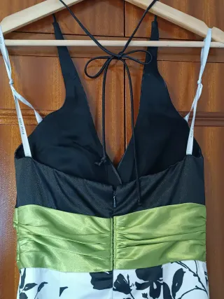 Vestido fiesta largo estampado floral