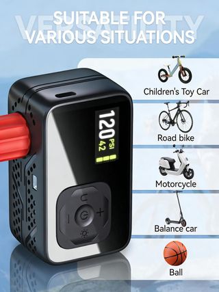 NUEVA Mini Bomba Aire Eléctrica Bicicleta 120 PSI