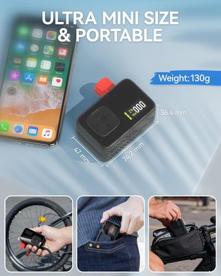 NUEVA Mini Bomba Aire Eléctrica Bicicleta 120 PSI