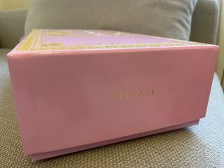 Caja Versace Rosa y Dorada Vacía