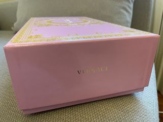 Caja Versace Rosa y Dorada Vacía