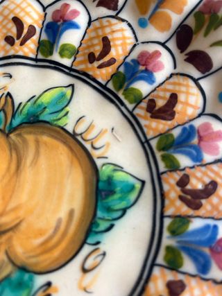 Plato Cerámica Decorado Puente Arzobispo Toledo