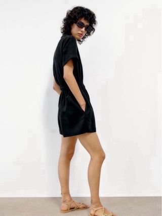 ZARA - Mono Lino Escote Pico