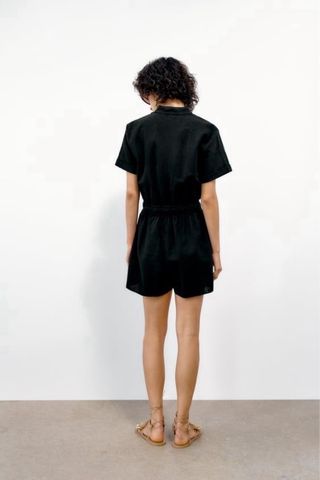 ZARA - Mono Lino Escote Pico