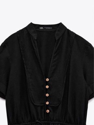 ZARA - Mono Lino Escote Pico