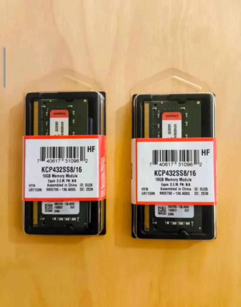 32GB DDR4 Dual Channel Kingston 3200 (2x16gb) Nuev